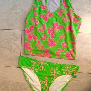 Lilly Pulitzer XL swimming top and bottom